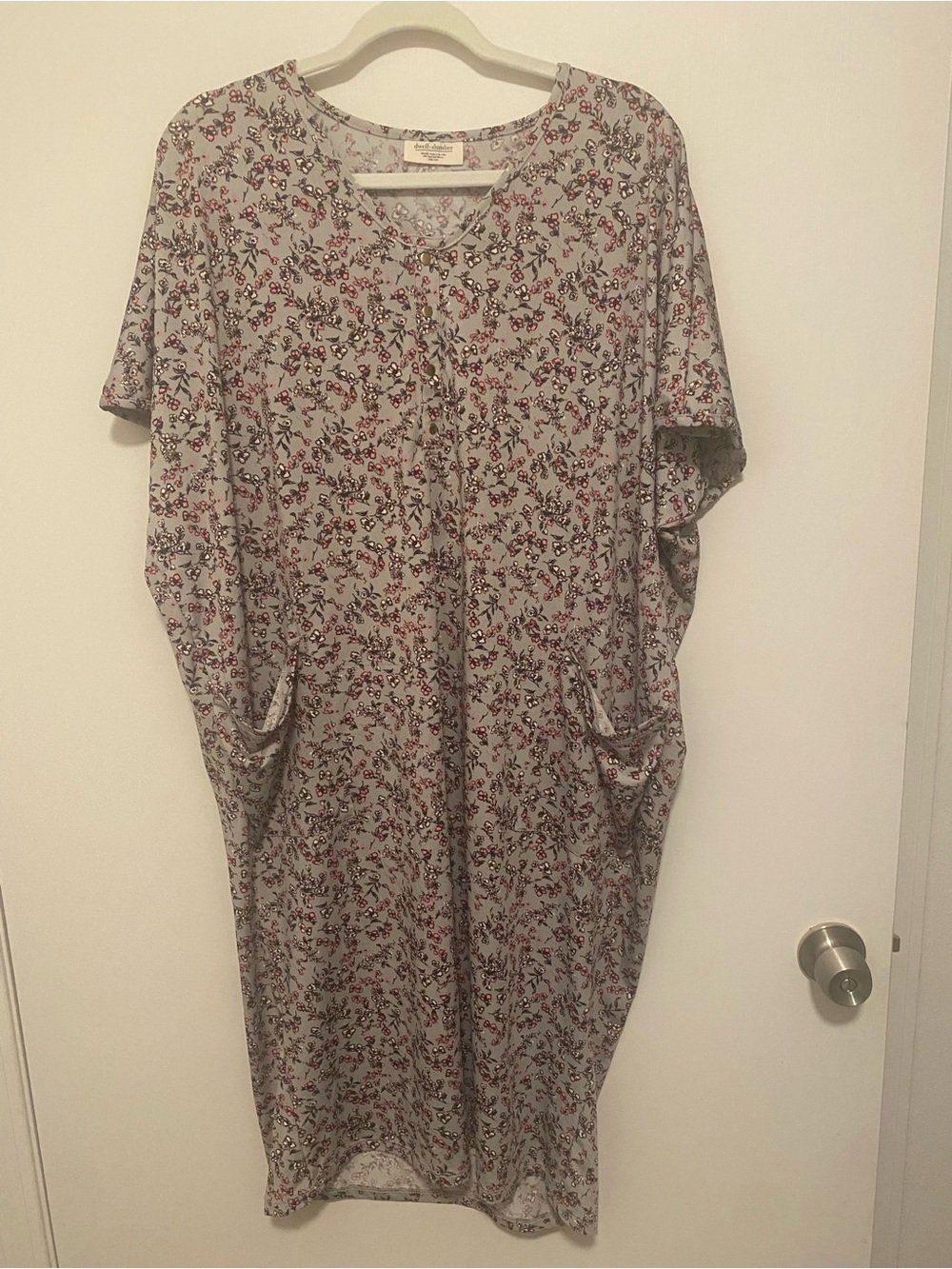 Dwell + Slumber Floral Caftan Nightgown Nursing Maternity Modern O/S